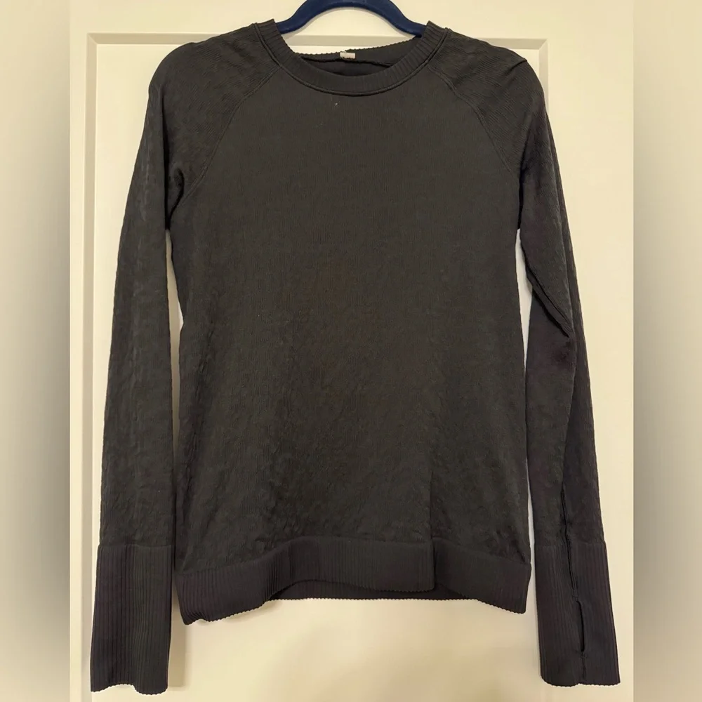 lululemon athletica Women's Long Sleeve Crew - Charcoal Black